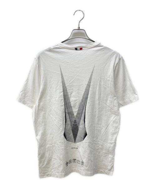 MONCLER（モンクレール）MONCLER (モンクレール) バックプリントラバーワッペンTシャツ ホワイト サイズ:Mの古着・服飾アイテム