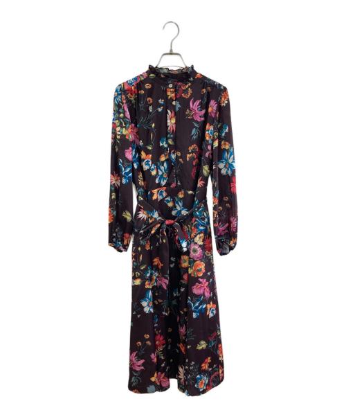 GRACE CLASS（グレースクラス）GRACE CLASS (グレースクラス) フラワープリントワンピース ブラウン サイズ:36の古着・服飾アイテム