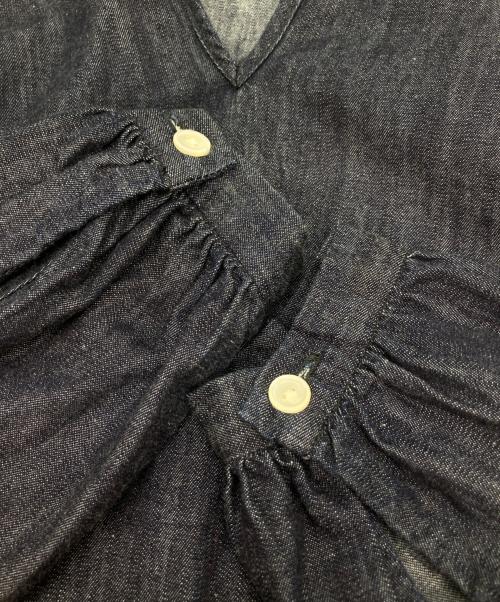 THIRD MAGAZINE（サードマガジン）THIRD MAGAZINE (サードマガジン) デニムボウタイブラウス インディゴ サイズ:9の古着・服飾アイテム