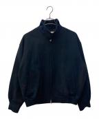 YOKEヨーク）の古着「JACQUARD LOOSED ZIP BLOUSON/ブルゾン」｜ネイビー