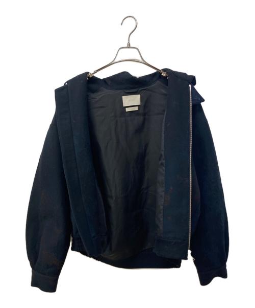 YOKE（ヨーク）YOKE (ヨーク) JACQUARD LOOSED ZIP BLOUSON/ブルゾン ネイビー サイズ:Ⅿの古着・服飾アイテム