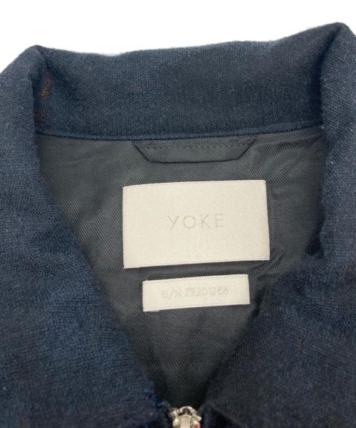 YOKE（ヨーク）YOKE (ヨーク) JACQUARD LOOSED ZIP BLOUSON/ブルゾン ネイビー サイズ:Ⅿの古着・服飾アイテム