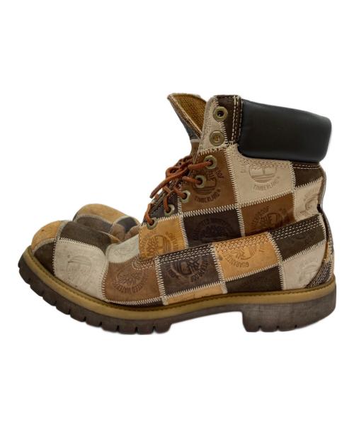 Timberland（ティンバーランド）Timberland (ティンバーランド) パッチワークブーツ ブラウン サイズ:不明の古着・服飾アイテム