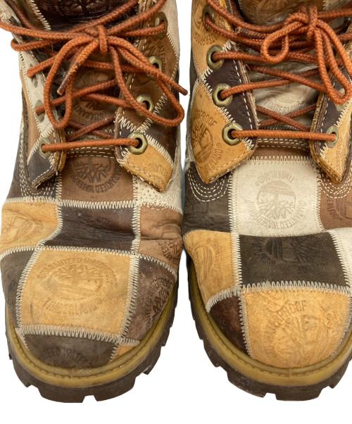 Timberland（ティンバーランド）Timberland (ティンバーランド) パッチワークブーツ ブラウン サイズ:不明の古着・服飾アイテム