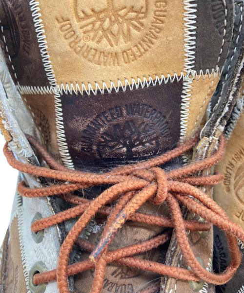 Timberland（ティンバーランド）Timberland (ティンバーランド) パッチワークブーツ ブラウン サイズ:不明の古着・服飾アイテム