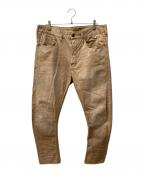 G-STAR RAWジースターロゥ）の古着「バイカーデニムパンツ」｜ブラウン