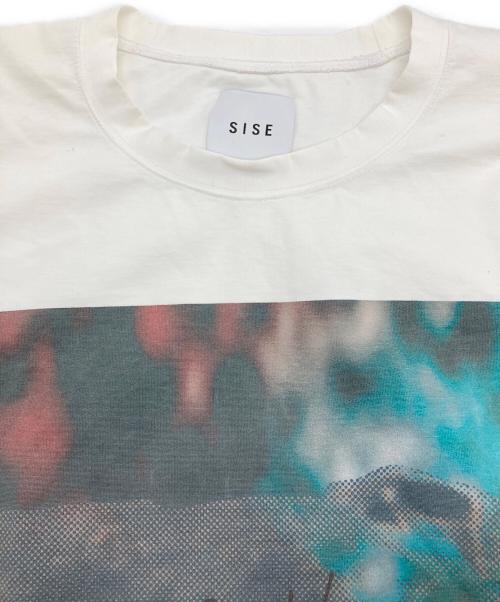 Sise（シセ）Sise (シセ) オーバーサイズプリントTシャツ ホワイト サイズ:FREEの古着・服飾アイテム