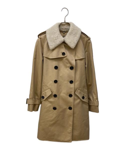 COACH（コーチ）COACH (コーチ) ボアカラー裏ライナー付トレンチコート ベージュ サイズ:XXSの古着・服飾アイテム