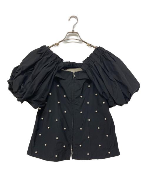 MAISON SPECIAL（メゾンスペシャル）MAISON SPECIAL (メゾンスペシャル) Pearl Volume Sleeve Tops ブラック サイズ:FREEの古着・服飾アイテム