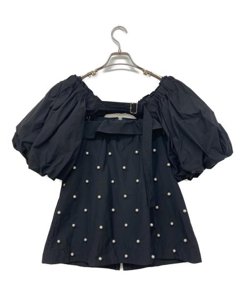 MAISON SPECIAL（メゾンスペシャル）MAISON SPECIAL (メゾンスペシャル) Pearl Volume Sleeve Tops ブラック サイズ:FREEの古着・服飾アイテム