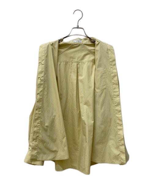 CIS.（シス）CIS. (シス) タックパネルビッグシャツ イエロー サイズ:38の古着・服飾アイテム
