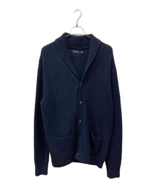 POLO RALPH LAUREN（ポロ・ラルフローレン）POLO RALPH LAUREN (ポロ・ラルフローレン) ショールカラーカーディガン ネイビー サイズ:XLの古着・服飾アイテム