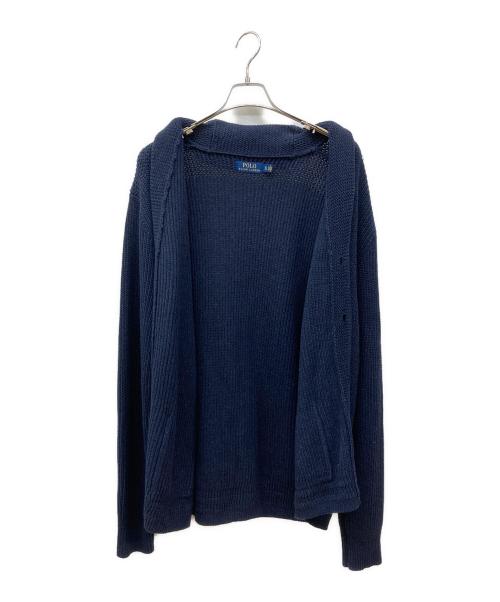 POLO RALPH LAUREN（ポロ・ラルフローレン）POLO RALPH LAUREN (ポロ・ラルフローレン) ショールカラーカーディガン ネイビー サイズ:XLの古着・服飾アイテム
