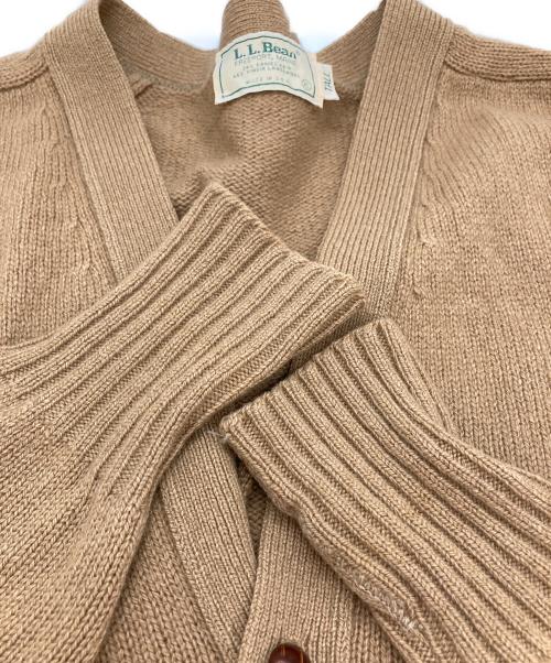 L.L.Bean（エルエルビーン）L.L.Bean (エルエルビーン) エルボーパッチニットカーディガン ブラウン サイズ:XLの古着・服飾アイテム