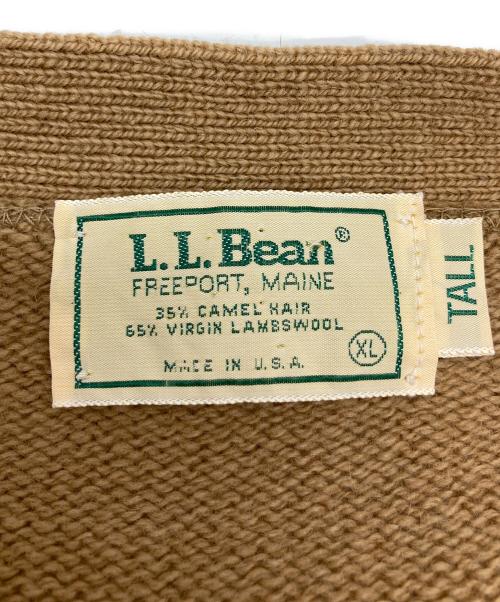 L.L.Bean（エルエルビーン）L.L.Bean (エルエルビーン) エルボーパッチニットカーディガン ブラウン サイズ:XLの古着・服飾アイテム