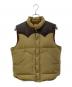 SUGAR CANE（シュガーケーン）の古着「LEATHER YOKE DOWN VEST」｜ベージュ