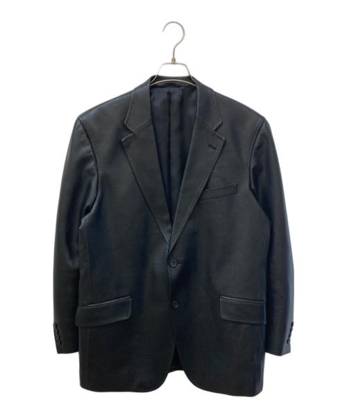DEGE&SKINNER（ディージ＆スキナー）DEGE&SKINNER (ディージ＆スキナー) パンチングシープレザーテーラードジャケット ブラック サイズ:AB7の古着・服飾アイテム