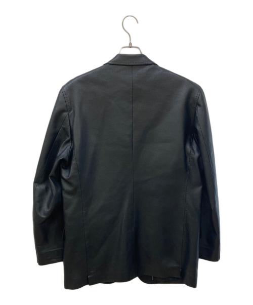 DEGE&SKINNER（ディージ＆スキナー）DEGE&SKINNER (ディージ＆スキナー) パンチングシープレザーテーラードジャケット ブラック サイズ:AB7の古着・服飾アイテム