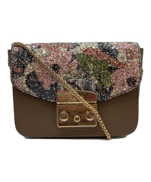 FURLA（フルラ）FURLA (フルラ) メトロポリス/チェーンショルダーバッグ ブラウンの古着・服飾アイテム