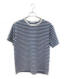 nanamica（ナナミカ）の古着「COOLMAX STRIPE JERSEY TEE/Tシャツ」｜ネイビー×ホワイト