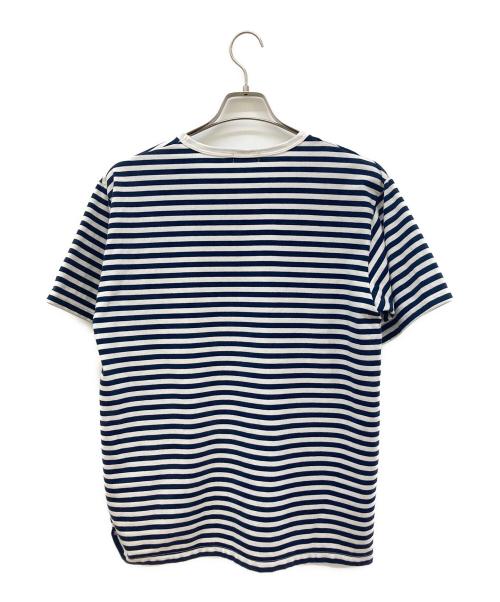 nanamica（ナナミカ）nanamica (ナナミカ) COOLMAX STRIPE JERSEY TEE/Tシャツ ネイビー×ホワイト サイズ:ＸＳの古着・服飾アイテム