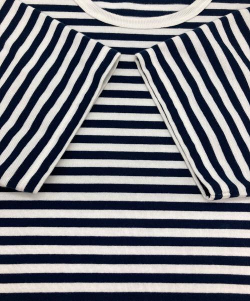 nanamica（ナナミカ）nanamica (ナナミカ) COOLMAX STRIPE JERSEY TEE/Tシャツ ネイビー×ホワイト サイズ:ＸＳの古着・服飾アイテム