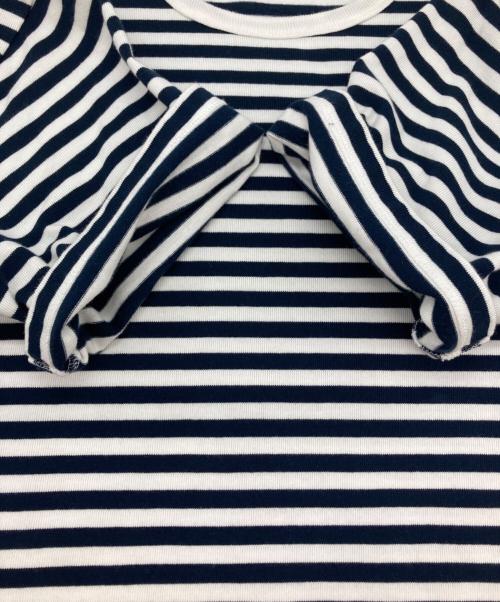 nanamica（ナナミカ）nanamica (ナナミカ) COOLMAX STRIPE JERSEY TEE/Tシャツ ネイビー×ホワイト サイズ:ＸＳの古着・服飾アイテム