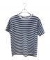 nanamica（ナナミカ）の古着「COOLMAX STRIPE JERSEY TEE/Tシャツ」｜ネイビー×ホワイト