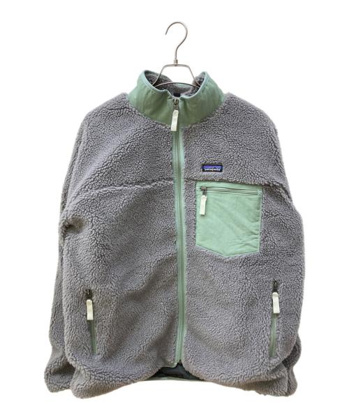 Patagonia（パタゴニア）Patagonia (パタゴニア) ボアジャケット グレー×グリーン サイズ:XLの古着・服飾アイテム