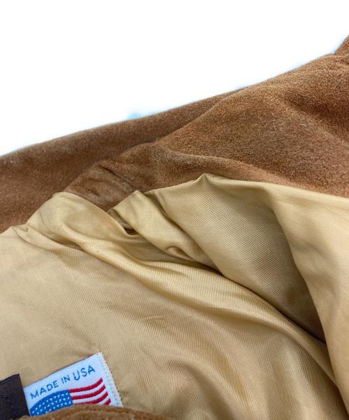 Schott（ショット）Schott (ショット) スウェードランチャージャケット ブラウン サイズ:Lの古着・服飾アイテム