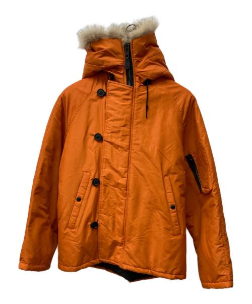 GOLDEN FLEECE（ゴールデン フリース）GOLDEN FLEECE (ゴールデン フリース) N-3Bファーフーデッドジャケット オレンジ サイズ:Lの古着・服飾アイテム