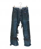 ARGUECULTUREアルグエカルチャー）の古着「加工デニムパンツ」｜インディゴ