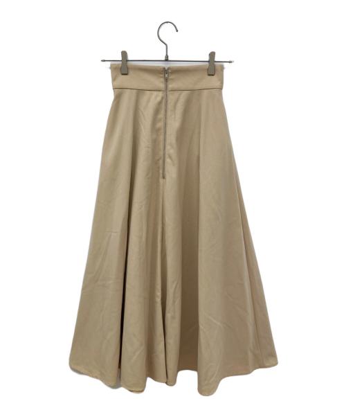 CLANE（クラネ）CLANE (クラネ) W FACE FRONT ZIP FLARE SKIRT/フレアスカート ベージュ サイズ:SIZE 0 未使用品の古着・服飾アイテム