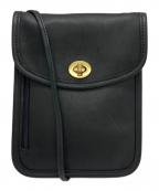 COACHコーチ）の古着「ターンロックショルダーバッグ」｜ブラック