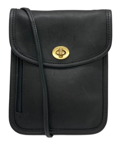 COACH（コーチ）COACH (コーチ) ターンロックショルダーバッグ ブラックの古着・服飾アイテム