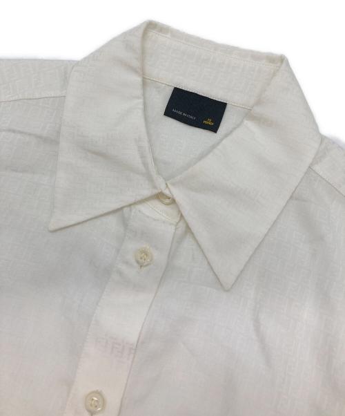 FENDI（フェンディ）FENDI (フェンディ) ズッカ柄半袖シャツ ホワイト サイズ:40の古着・服飾アイテム