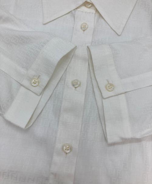 FENDI（フェンディ）FENDI (フェンディ) ズッカ柄半袖シャツ ホワイト サイズ:40の古着・服飾アイテム