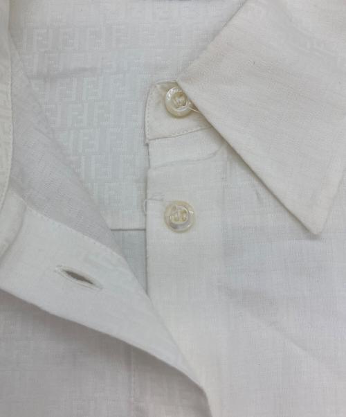 FENDI（フェンディ）FENDI (フェンディ) ズッカ柄半袖シャツ ホワイト サイズ:40の古着・服飾アイテム
