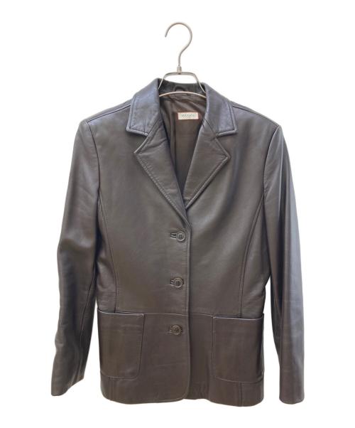 MAX&Co.（マックスアンドコー）MAX&Co. (マックスアンドコー) ラムレザージャケット ブラウン サイズ:40の古着・服飾アイテム