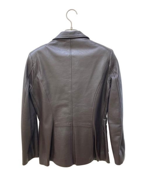 MAX&Co.（マックスアンドコー）MAX&Co. (マックスアンドコー) ラムレザージャケット ブラウン サイズ:40の古着・服飾アイテム