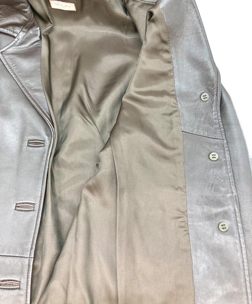 MAX&Co.（マックスアンドコー）MAX&Co. (マックスアンドコー) ラムレザージャケット ブラウン サイズ:40の古着・服飾アイテム