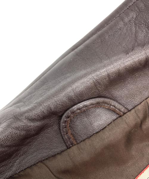 MAX&Co.（マックスアンドコー）MAX&Co. (マックスアンドコー) ラムレザージャケット ブラウン サイズ:40の古着・服飾アイテム