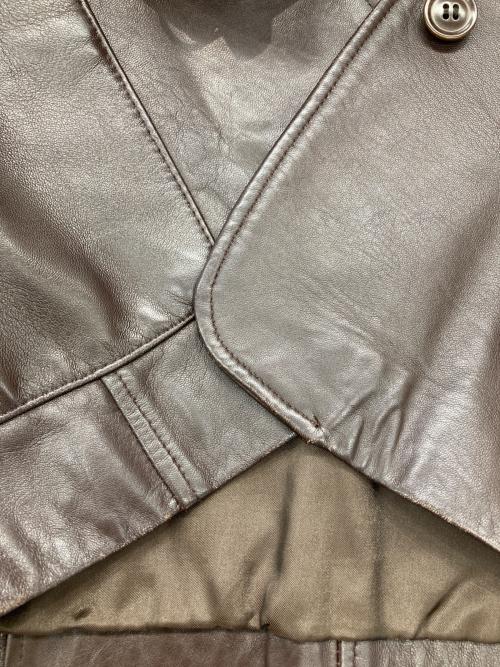 MAX&Co.（マックスアンドコー）MAX&Co. (マックスアンドコー) ラムレザージャケット ブラウン サイズ:40の古着・服飾アイテム