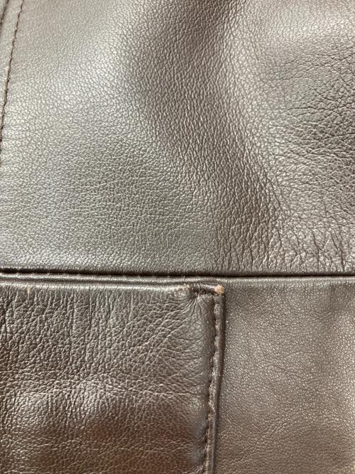 MAX&Co.（マックスアンドコー）MAX&Co. (マックスアンドコー) ラムレザージャケット ブラウン サイズ:40の古着・服飾アイテム