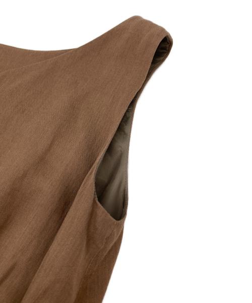 CADUNE（カデュネ）CADUNE (カデュネ) ノースリーブワンピース ブラウン サイズ:38の古着・服飾アイテム