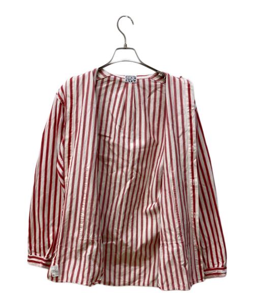 Tender（テンダー）Tender (テンダー) ストライプシャツ レッド サイズ:Sの古着・服飾アイテム
