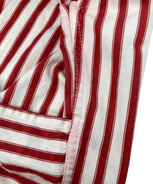 Tender（テンダー）Tender (テンダー) ストライプシャツ レッド サイズ:Sの古着・服飾アイテム