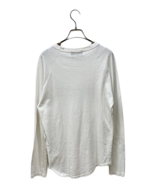 Hysteric Glamour（ヒステリックグラマー）Hysteric Glamour (ヒステリックグラマー) ロゴプリントラグランカットソー ホワイト サイズ:Freeの古着・服飾アイテム