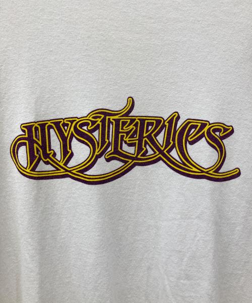 Hysteric Glamour（ヒステリックグラマー）Hysteric Glamour (ヒステリックグラマー) ロゴプリントラグランカットソー ホワイト サイズ:Freeの古着・服飾アイテム