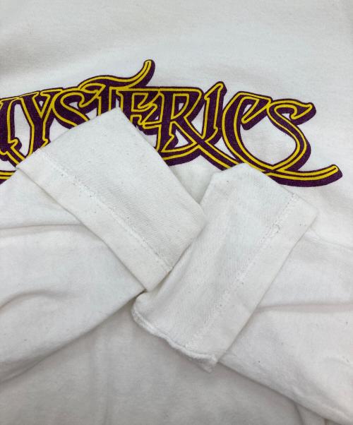 Hysteric Glamour（ヒステリックグラマー）Hysteric Glamour (ヒステリックグラマー) ロゴプリントラグランカットソー ホワイト サイズ:Freeの古着・服飾アイテム